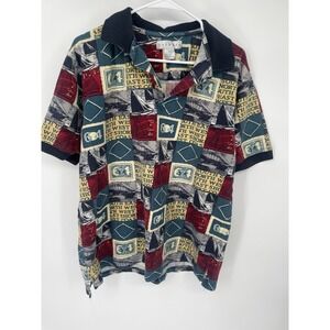 vintage tribute polo sailing shirt Size Large Colored